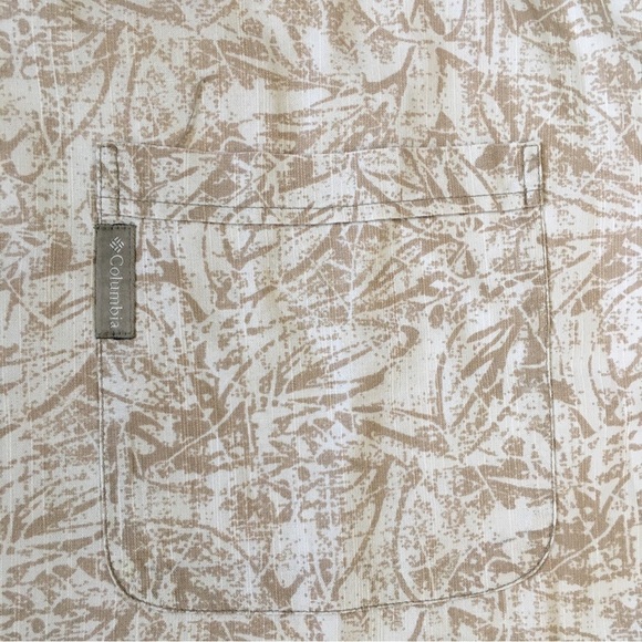 Columbia Men's Beige Leaf Print Shirt XXL - Picture 5 of 7